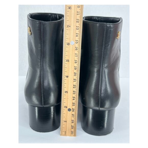 Lauren Ralph Lauren Welford II Booties Black Leather Classic Old Money 10B - Picture 5 of 10